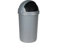 Roll Bulletbin 50 Liter Afvalbak Zilver Antraciet