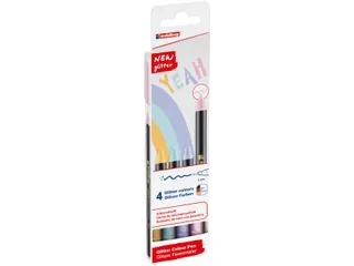 Fineliner edding 1200 fijn glitter pastel assorti set à 4 stuks - 3