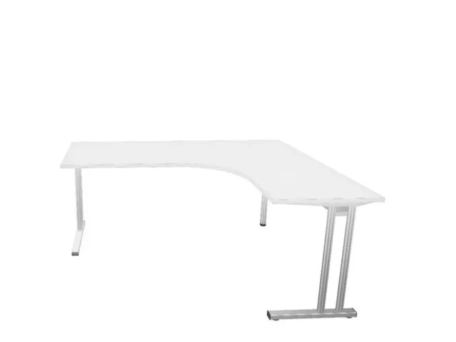 bureau in vrije vorm,HxBxD 740x1800x1600mm,vrije vorm,Bl-wit