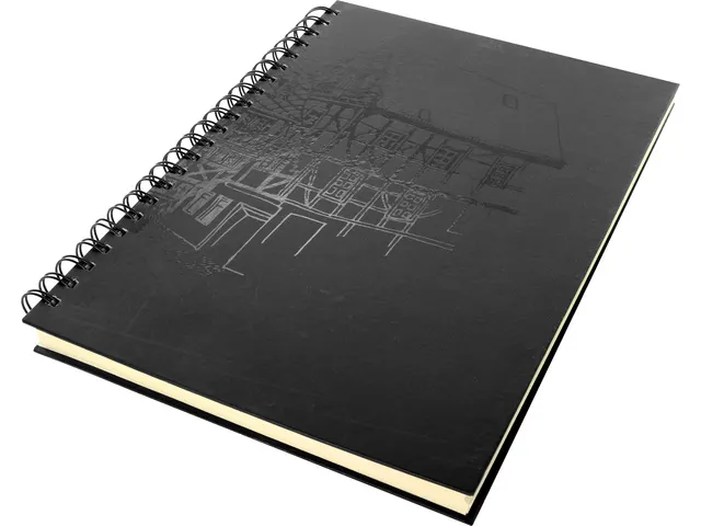 dummyboek Kangaro A4 Wire-o hardcover 80vel 140grs zwart blanco