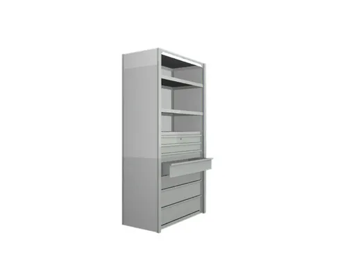 ladeblok,v. inhaakstelling,HxBxD 1025x918x438mm,RAL7035
