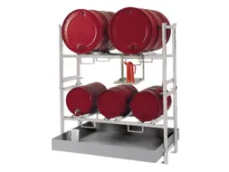 Complete Aanbieding Stapelframes 3x60l 2x200l Opvangbak Verzinkt