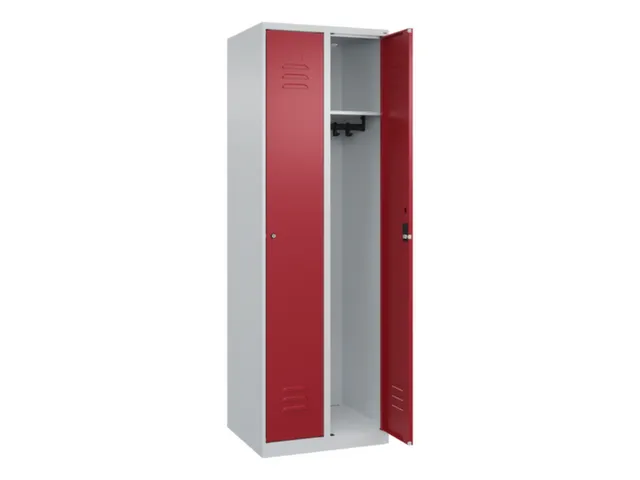 locker,HxBxD 1850x600x500mm,2vak,vak B 300mm,cil.-slot,staand op vloer