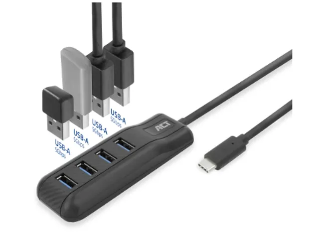 USB-C Hub 3.0 4 poorts USB-A