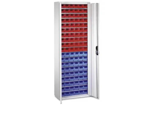 Stellingkast Staalplaat 1980x700x300mm 18 Legborden 114 Magazijnbakken