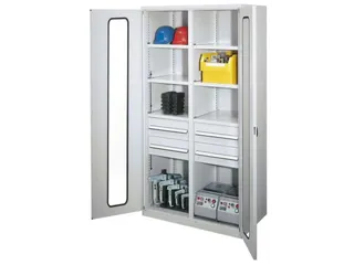 Materiaalkast Scheidingswand Venster 1950x1000x600mm 6legborden 4laden - 1