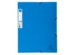 Elastomap Exacompta Clean'Safe 3-kleppen glanskarton blauw -