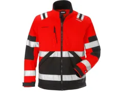 Fristads 125024 softshell, zwart/rood, maat S, per stuk
