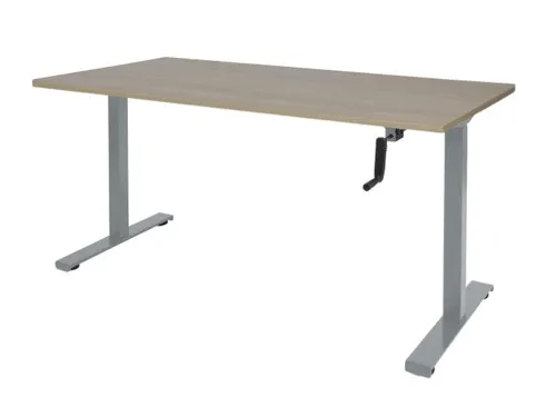 Dextro Slinger Bureau Zit-sta T-poot 180x80 Robson Eiken 25mm Alu