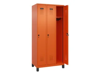 locker,HxBxD 1950x900x500mm,3vak,vak B 300mm,draaigrendel,voeten - 2