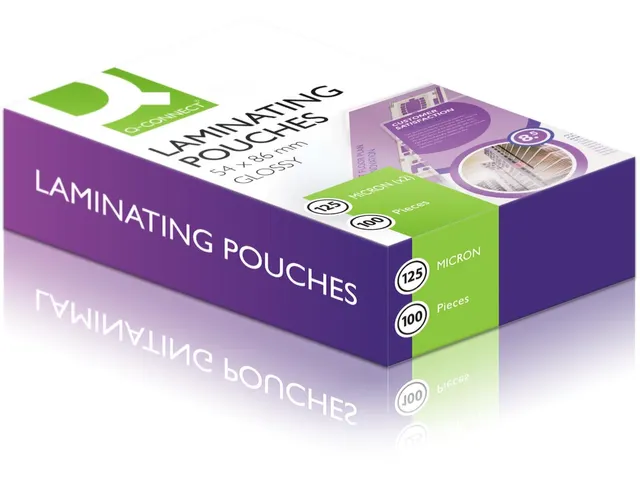 Pochettes De Plastification 2X 125 Microns 54X86Mm 100 Pièces