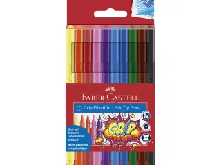 Viltstiften Faber-Castell GRIP Colour etui 10 stuks - 1
