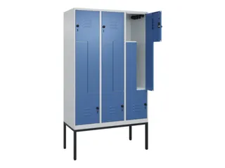 Z-garderobekast,HxBxD 2120x1200x500mm,vak B 200/400mm,draaigrendel - 2
