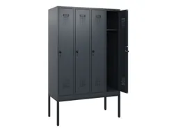 schoollocker,HxBxD 1950x1200x500mm,4vak,vak B 300mm,draaigrendel
