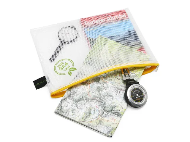 etui A5 PVC-vrij transparant met gele rits