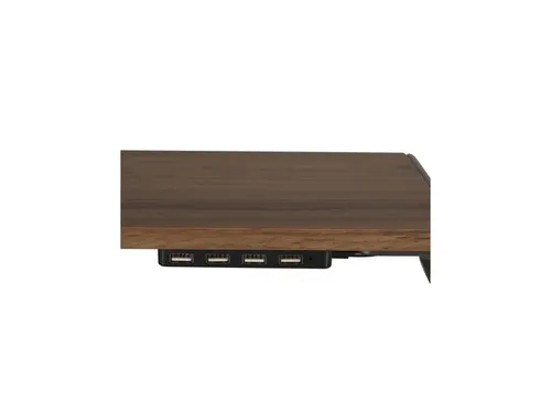 MHSTANDUPW C Monitorstandaard hout met 4 USB-A aansluitingen
