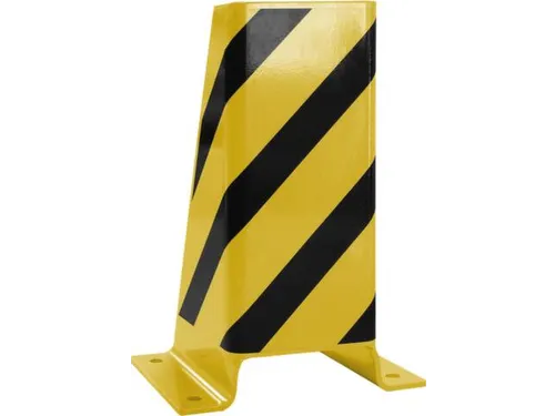 aanrijdbescherming voor stelling,U-profiel,HxB 400x165mm,geel/zwart