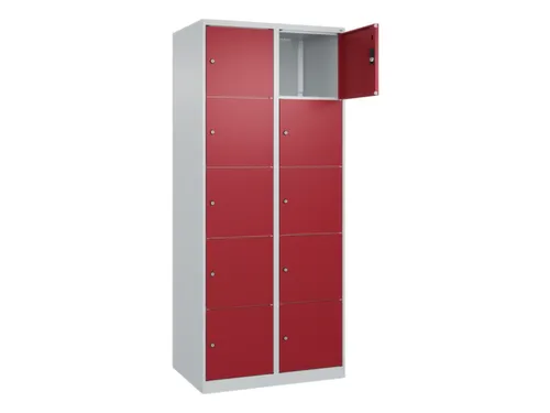 lockerkast,HxBxD 1850x800x500mm,2x5vakken,vak B 400mm,cil.-slot