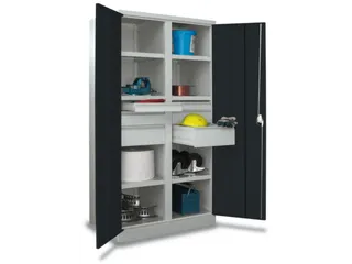 systeemkast,HxBxD 1950x1040x630mm,6xStalen bodem,RAL7035,front RAL7016 - 2