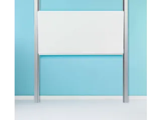 Schoolbord Enkelvlaksbord 100x300cm Verstelbaar Kolom Wit Emaille - 2