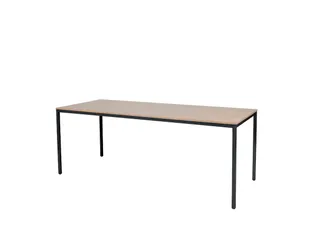 Domino Basic Tafel Vaste Hoogte 2000x800mm Hav/Kers 25mm Zwart 4-Poots - 1