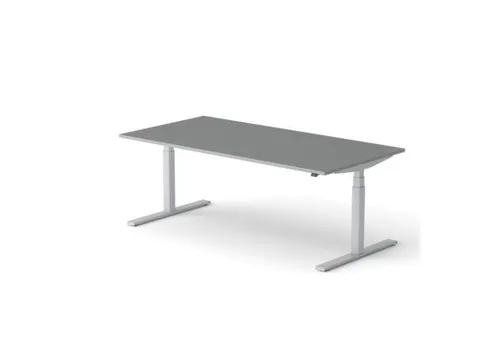 Elektrisch ihv bureau,HxBxD 650-1310x2000x1000mm,blad donkergrijs