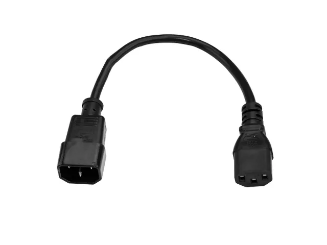 30cm Stroom Verlengkabel, C14 naar C13 Voedingskabel
