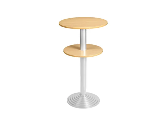 Table haute 4 pieds Hauteur 112cm Plateaux Hêtre Cadre Alu argent