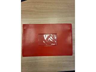 Schooletui 15x26cm met rits skai helder rood - 2