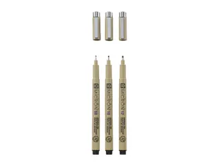 Fineliner Sakura Pigma Micron set à 3 schrijfbreedtes breed zwart - 3