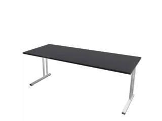 In hoogte verstelbaar bureau,HxBxD 720-840x2000x800mm,CC-zwart - 2