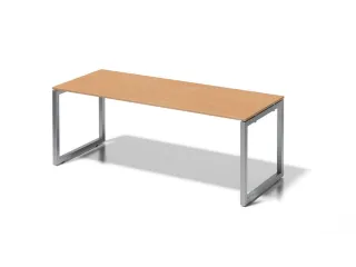 bureau,HxBxD 740x2000x800mm,blad beuken,sledeframe zilverkleurig - 1