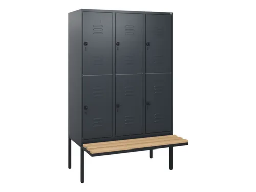 Dubbeldekse dekenkist,HxBxD 1950x1200x815mm,3x2vak.,vak B 400mm
