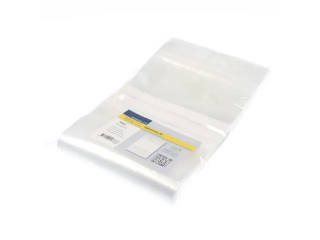 Gripzak Raadhuis 160x230mm met schrijfvlak, krimp a 100 stuks