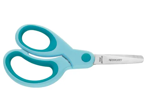 Schaar Westcott Kids 13cm Soft Grip Lh Rond Punt Turquoise