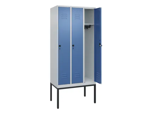 locker,HxBxD 2120x900x500mm,3vak,vak B 300mm,draaigrendel