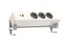 Stekkerdoos Euroseats opbouw 3 voudig USB A+C wit