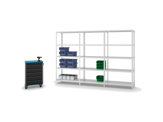 magazijnstelling,aanbouwveld,HxBxD 2000x1000x400mm,vaklast 200kg