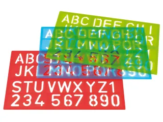 Sjablonen Westcott cijfers en letters assortie kleuren - 1