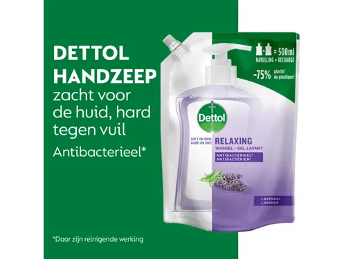 Dettol Handzeep Soothe Lavendel & Vioolbloesem navulling 500ml