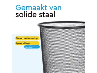 BRASQ Papierbak 12 liter Zwart Rond Set van 2 WBBRO2 - 3