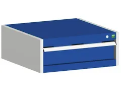 ladekast HxBxD 250x650x525mm 1laden RAL7035 front RAL5010