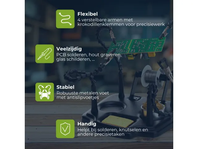 Derde Hand Met 4 Armen En Soldeertinhouder