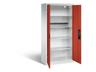acculaadkast 1950x930x500mm 5stekkerdozen 230V cil.-slot front RAL3000 - 1