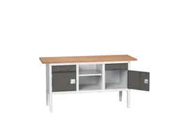 werkbank,HxBxD 830-930x1750x600mm,multiplexblad,uitrusting: 2laden