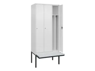 locker voor scheiding van kleding,HxBxD 2120x900x815mm,3vak - 2