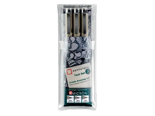 Fineliner Bruynzeel Zentangle Pigma Micron Set Zwart 3 stuks