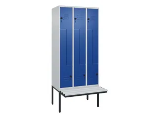 Z-garderobekast,HxBxD 2120x900x815mm,6vak,vak B 300mm,draaigrendel - 1