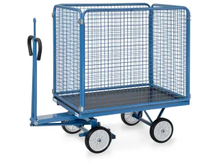 Handtrekwagen Trekoog 6443vz 700kg 1200x800mm Draadgaas Massief Rubber - 1