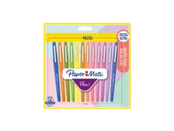 Fineliner Paper Mate Flair Pastel blister à 12 kleuren